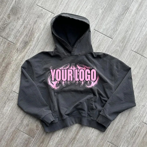 ชุดวอร์มสไตล์สตรีทพร้อมซิปสีแดงมีฮู้ดซักกรดลำลองมีระบายเหงื่อ - Product Image 3