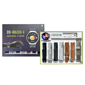 นาฬิกาอัจฉริยะ D9 Watch 4 หน้าปัดกลม กันน้ำ IP67 ชาร์จไร้สาย ติดตามการออกกำลังกาย สำหรับผู้ชายและผู้หญิง พร้อมหน้าจอสัมผัสและควบคุมผ่านแอป - Product Image 1
