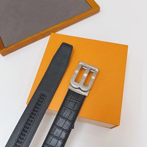 Cinturón de piel de vaca de doble cara para hombre, hebilla de acero inoxidable, para jóvenes de mediana edad - Product Image 3