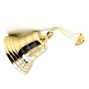 Campana colgante de latón macizo puro de diseño personalizado, campanas de barco y Templo de latón náutico grande vintage de oro antiguo - Product Image 1