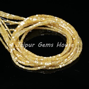 La mejor calidad, cuentas de piedra con forma de caja de diamante amarillo de 2mm, cuentas de piedras preciosas de alta calidad para la fabricación de joyas, nueva tendencia al por mayor - Product Image 4