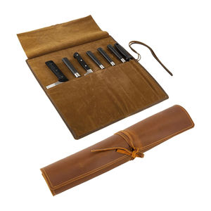 Sac de rangement pour couteaux en cuir durable avec options personnalisables, étui porte-outils de haute qualité et design simple - Product Image 1