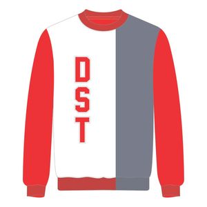 Pull en tricot blanc Delta 3 tons Divine Nine Grec Sorority Chenille Broderie Pull Crewneck Stylish Winter Fashion Apparel - Product Image 2