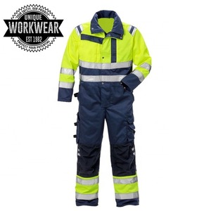 Overoles de Trabajo de Alta Visibilidad con Cinta Reflectante, Overoles Transpirables de Poliéster con Certificación CE para Trabajo de Construcción, para Hombre - Product Image 1