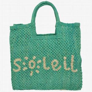 2025 tendance écologique Jute Crochet sacs à provisions de haute qualité à la mode nouveau Style avec motif de lettre Chic vêtements de plage - Product Image 5