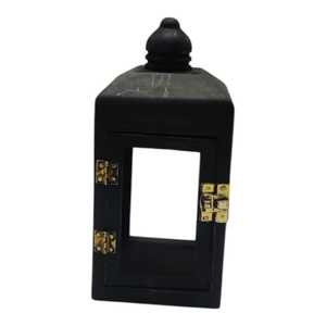 Mini farolillos y portavelas de madera de mango negro hechos a mano para la decoración del hogar para las vacaciones de Pascua y Navidad para la sala de estar - Product Image 1