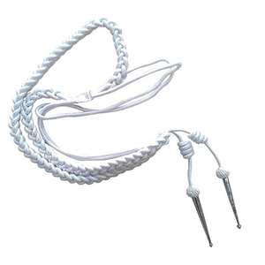 Aiguillettes Cérémonielles en Or de Haute Qualité avec Embouts en Laiton Couleurs et Logo Personnalisables Sans Sangle Cordon en Mylar Torsadé - Product Image 3