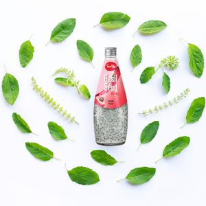 Interfresh OEM ขวดแก้ว290มล. รสใบโหระพาเมล็ดมะม่วงฝรั่งรสหวานธรรมชาติปราศจากสารฮาลาล - Product Image 3