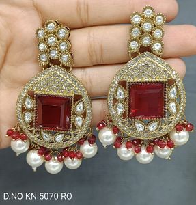 Boucles d'oreilles Mehandi Mossiniate Kundan SKU 5070 TO - Product Image 1