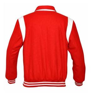 Chaqueta universitaria de béisbol universitaria cómoda transpirable impermeable con cuello levantado de lona bordada OEM 2025 para hombres - Product Image 6