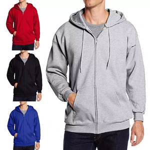 Sweat à capuche zippé à manches longues avec logo pour homme Sweat à capuche zippé en polaire Sweat à capuche zippé Reglar Fit Private Label Sweatshirts à capuche - Product Image 6