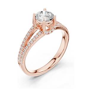 Anillo de Compromiso Solitario con Diamante de Laboratorio Redondo Brillante de 1.124 CT para Mujer, Claridad VVS-VS EF, Oro de 18K, 14K, 10K y Plata 925 - Product Image 4
