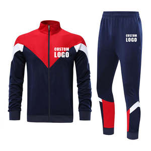 Conjunto de chándal de 2 piezas al por mayor de invierno, chándal de poliéster 100%, traje de jogging con logotipo personalizado para hombre - Product Image 1