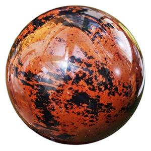 Vente en gros de sphère d'obsidienne en acajou rouge naturel Feng Shui sculpté boule de cristal de quartz poli AGATE pierre précieuse amour décoration de la maison - Product Image 1