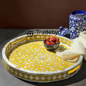 Bandeja decorativa de lujo con incrustaciones de fregona de Tradebyd, perfecta para el estilo del hogar y para regalar - Product Image 1