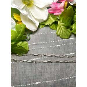 Navajo Handmade Sterling Silver Necklace with Strung <b>Paper</b> Clip Rhodium Plated Chains Unique Number Shape/<b>Pattern</b> - Product Image 3