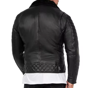 Invierno de piel sintética de cuero de los hombres Casual Flying Pilot Warm Outdoor Motocicleta de cuero genuino HOT chaqueta de los hombres - Product Image 2