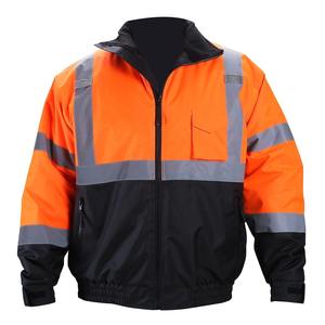 OEM Clase 3 Construcción Ropa DE TRABAJO Naranja Hi Vis Bomber Chaquetas DE SEGURIDAD reflectantes - Product Image 6
