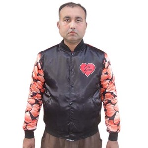 College Embroidery Polyester Bulk Wholesale Custom Breathable Eco-Friendly Mens Winter Varsity Baseball Bomber Satin Jacket - Product Image 2