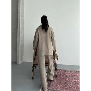 Zip-up <b>Knit</b> <b>Set</b> 1556 - Mink - Product Image 2