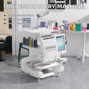 Nueva Máquina de Bordar Computarizada Disen Mini 400*500mm para Camisetas, 12/15 Agujas, 2 Cabezales, Bordado Plano Automático, Uso Doméstico - Product Image 3