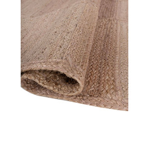 Tapis en jute et chanvre à motifs géométriques Nomadic Threads, rouge et orange, tissage plat pour usage domestique - PDJT-807 - Product Image 2