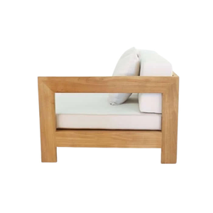 Chaise de canapé de jour Arjuna en bois de teck durable adaptée à une utilisation intérieure et extérieure - Product Image 4