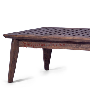 Mesa de centro de teca marrón rústica minimalista moderna para el hogar, sala de estar al aire libre, Patio, Hotel, cafetería, restaurante o Villa - Product Image 2