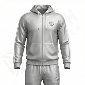 Ensemble de survêtement en coton épais de haute qualité, sweat-shirt et jogging personnalisés, ensemble de survêtement de sport pour homme, ensemble de course à pied et de fitness, couleur personnalisée - Product Image 1