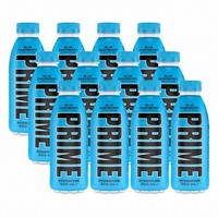 Boisson Énergisante Prime Healthy Hydration Sans Sucre, Saveur Framboise Bleue, Haute Teneur en Caféine, Taurine, Vitamines et Minéraux, Prête à Boire, Boîte de 500ml