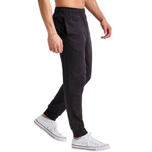Color negro Ropa deportiva Entrenamiento hombres Ropa Track Jogger Pantalones con bolsillo Venta al por mayor High Street Black Men Jogger Pantalones - Product Image 4