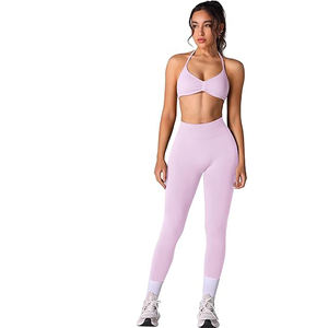 Conjuntos de Yoga Transpirables y Reversibles con Elasticidad en Cuatro Direcciones, Top Deportivo y Leggings Ligeros, Ecológicos, de Alto Rendimiento y Cómodos, de 2 Piezas - Product Image 1