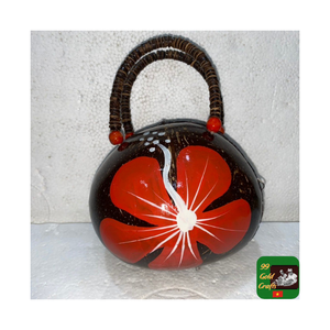 Bolso de mano de cáscara de coco natural para mujer, opción ecológica ligera y elegante hecha a mano para amantes de la moda sostenible - Product Image 5