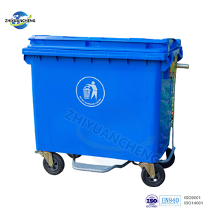 1100L Umweltfreundlicher Induktions-Mülleimer mit 4 Rädern, mobiler Recyclingbehälter, rollender Abfallbehälter für Plastik/Papier, für den Außenbereich, Zuhause, Hotel - Product Image 2