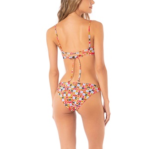 2026 Ensemble de maillot de bain une pièce string micro triangle pour femmes, style brésilien, sexy, personnalisé, motif Gingham Slingshot, tendance plage - Product Image 2