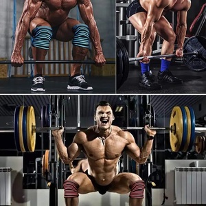 Bandes de genou élastiques personnalisées GAF avec logo à partir de 30 pièces, bandes de musculation antidérapantes, bandes de genou très vendues - Product Image 4