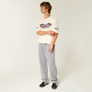 Pantalons de survêtement décontractés en coton léger sur mesure pour hommes, coupe ample, séchage rapide, respirant, fermeture à cordon, taille mi-haute - Product Image 2