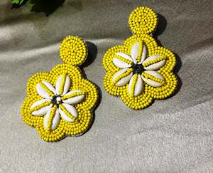 Design Glass Bead <b>Earring</b> Jumkey <b>Handmade</b> <b>Earrings</b> Women Festive Party Jewelry At Best Price Beaded <b>Earrings</b> - Product Image 6