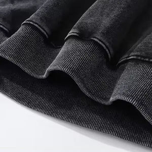 เสื้อฮู้ดผ้าซักกรดสไตล์วินเทจสำหรับผู้ชายผ้าฝ้าย100% ซักได้พิมพ์ลายโลโก้สำหรับฤดูหนาวตามสั่งแบบ2025 - Product Image 3