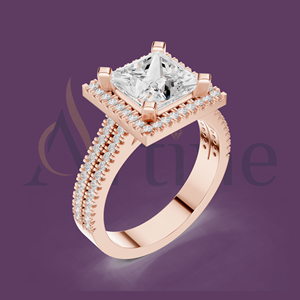 Anillo de diamante de laboratorio de 14K para propuesta - Product Image 1