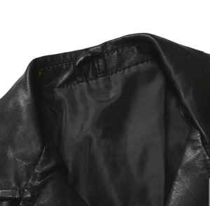 Hombres Casual Invierno OEM Venta al por mayor de moda para el proceso en bruto Chaqueta de cuero de oveja genuina Cierre de cremallera marrón Tela de lana - Product Image 4