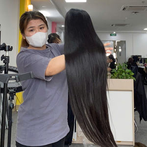 วิกผมมนุษย์แท้ไร้เส้น100% ไม่มีการแปรรูปผมมนุษย์แท้เวียดนามมีหนังกำพร้าเรียงตามธรรมชาติยาวโปร่งใส - Product Image 4