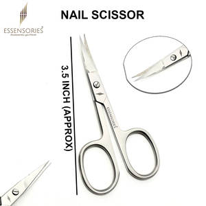 Tijeras de Uñas Profesionales de Acero Inoxidable de Alta Calidad con Hoja Curva, para Manicura y Pedicura de Precisión, Uso en Salón y Hogar - Product Image 2