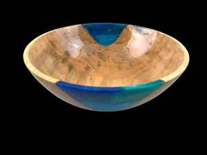 Handcrafted Eco-Friendly <b>Wooden</b> <b>Resin</b> Luxury Serving Bowl with Natural Burl Wood Purple Epoxy Inlay <b>for</b> Party Dining <b>Table</b> Gift - Product Image 2