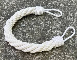 Attache de rideau en corde de coton fait main : Décoration bohème nautique - Product Image 1