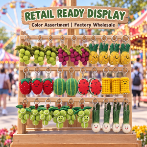 5000 pièces de porte-clés en feutre de laine en forme de fruits, pendentifs mignons et doux en peluche, breloques de sac pour enfants, unisexe, vente en gros - Product Image 3