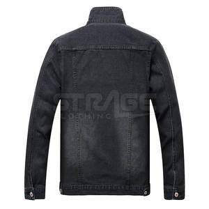 Veste en jean pour homme, tendance, hiver, tissu en toile, logo sur le devant, coupe-vent, best-seller - Product Image 2