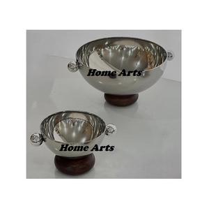 Bol à chocolat en acier inoxydable avec support en verre Forme ronde Bol à bonbons de taille personnalisée avec support en vrac - Product Image 3