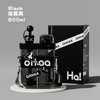 Vente en gros de bouteille d'eau pour enfants de grande capacité bouteille de boisson double tasse à double compartiment pour l'eau limonade