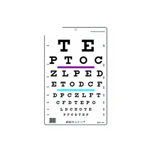 Science & Surgical Ophthalmic Equipment Snellen Chart with Red Green Lines Visual Eye Testing Chart Free International Shipping.
